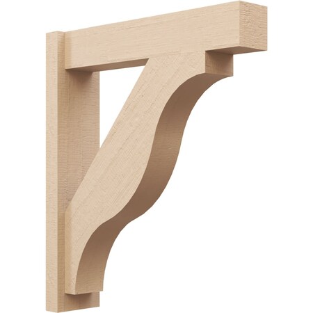 Ekena Millwork 6-in W x 26-in D x 30-in H Funston Block Rough Cedar Woodgrain TimberThane Outlooker, Primed Tan OUTUR060X26X30FST44RCPR